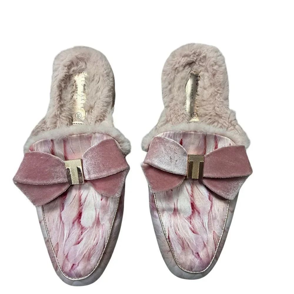 Ted Baker Elegant Pink Fur-Lined Women's Shoes